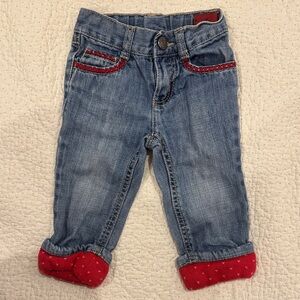 Gymboree Kids Denim Jeans with Red Trim